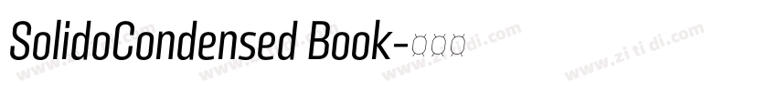 SolidoCondensed Book字体转换 SolidoCondensed Book字体转换